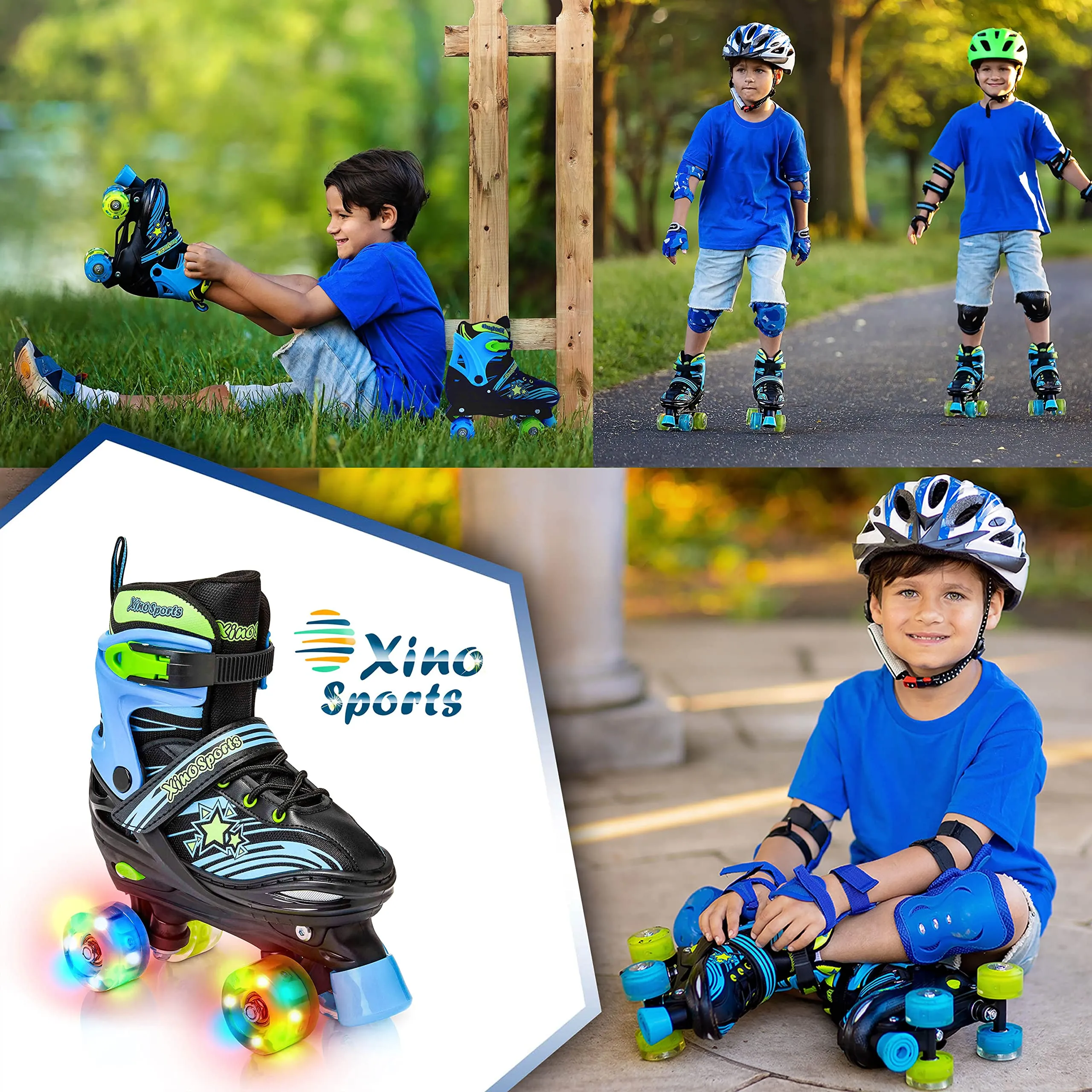 Adjustable Roller Skates for Boys, Girls | Light-Up Wheels