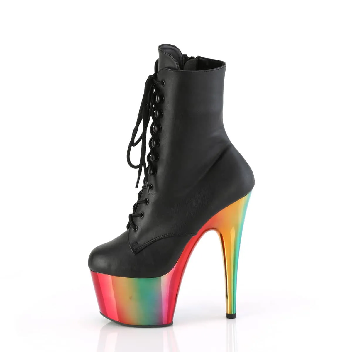 ADORE-1020RC Black & Multi Colour Calf High Boots