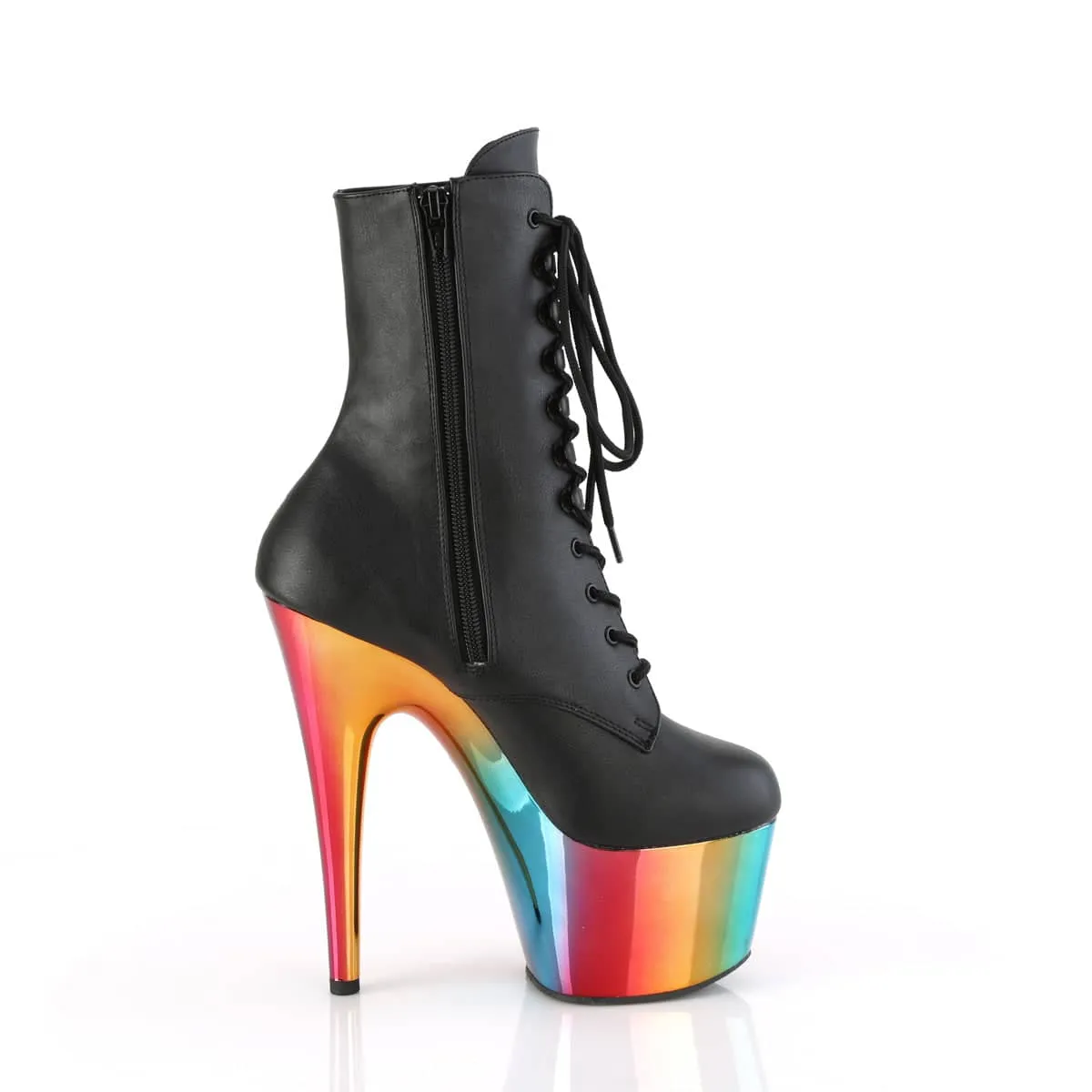 ADORE-1020RC Black & Multi Colour Calf High Boots
