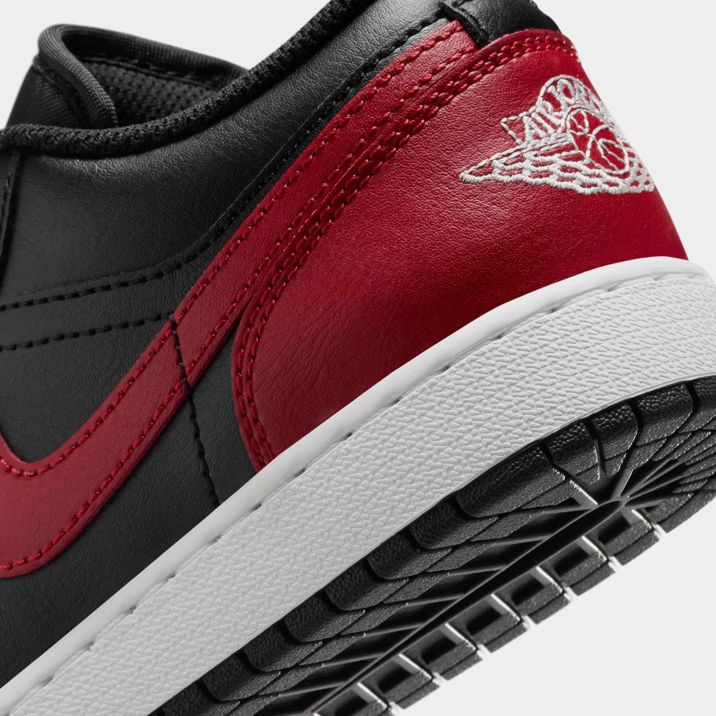 Air Jordan 1 Low Grade School Basketball Shoes (Black/Varsity Red/Summit White)