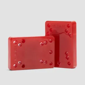 Air Waves Cheese Blocks 1/2" Heel Replacer x2 Red