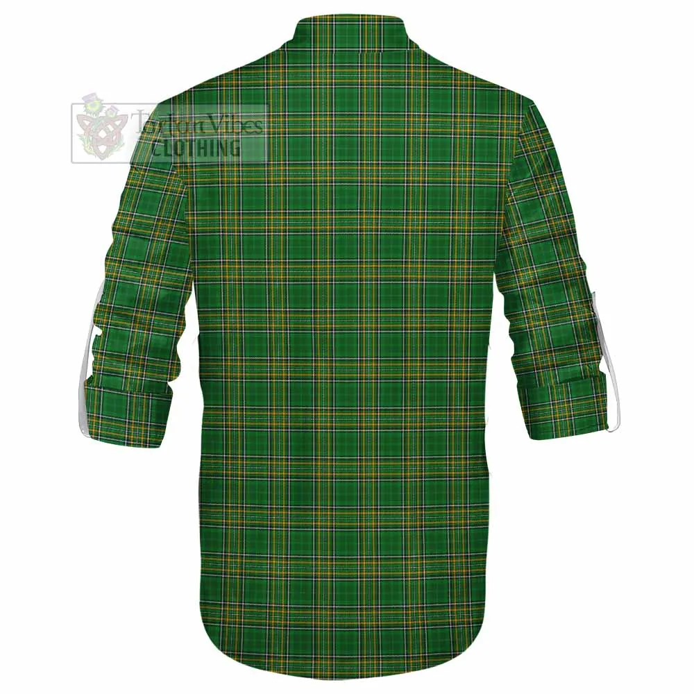 Archer Irish Clan Tartan Ghillie Kilt Shirt with Coat of Arms