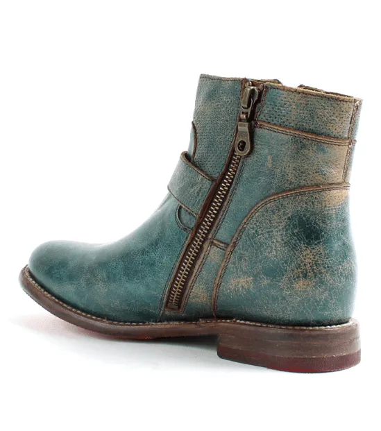 Bed Stu Women's Becca Dark Teal Lux Leather Mason Short Boots F321118