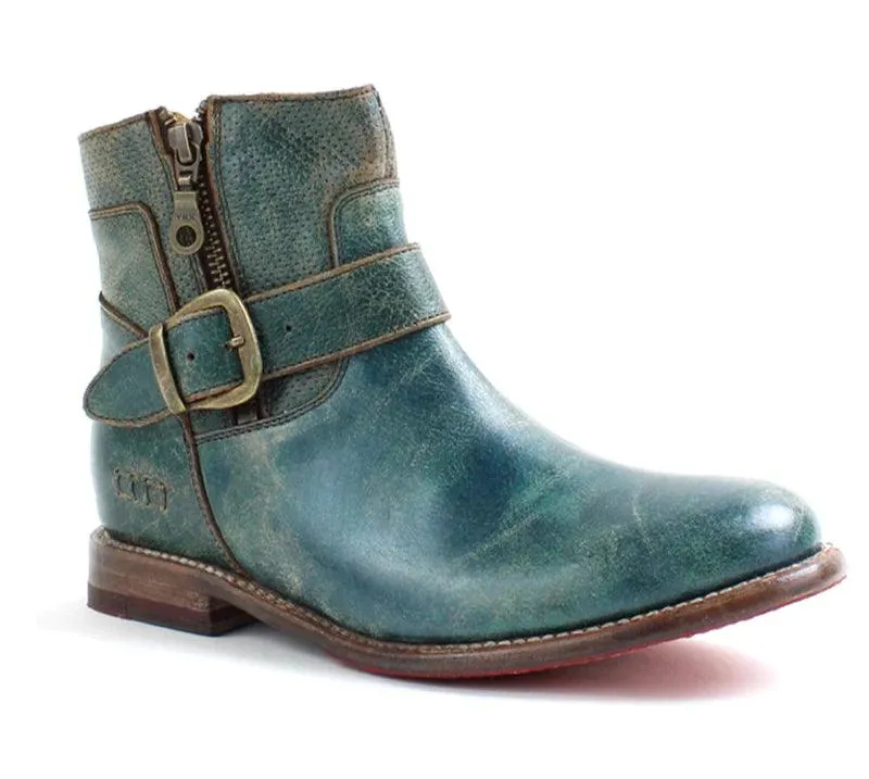 Bed Stu Women's Becca Dark Teal Lux Leather Mason Short Boots F321118
