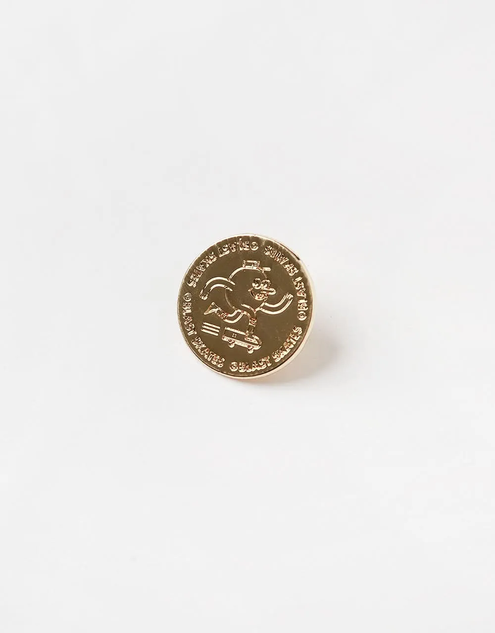 Blast Skates Round Logo Pin - Gold