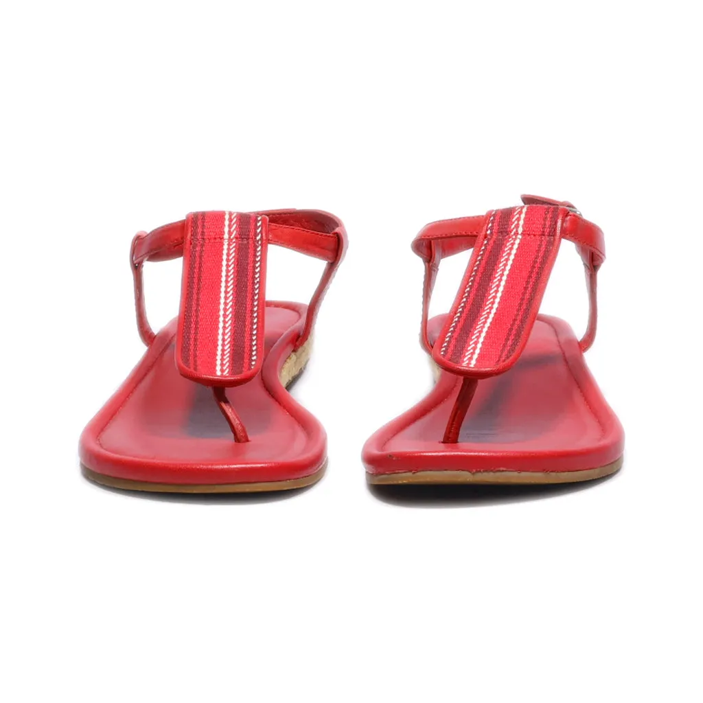 Cole Haan Flat Sandals Leather Red Colour For Women