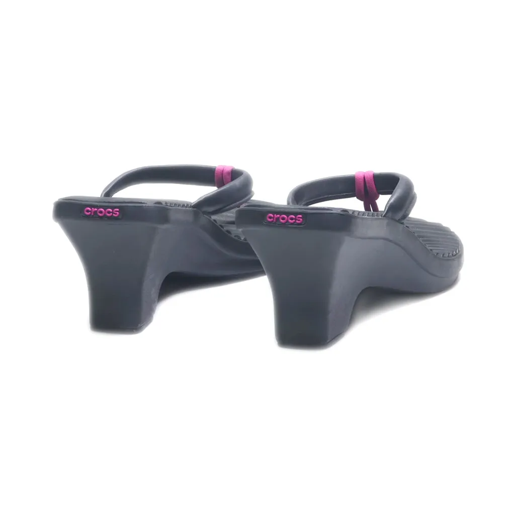 Crocs Cabana Wedge Sandals Eva Black Colour For Women