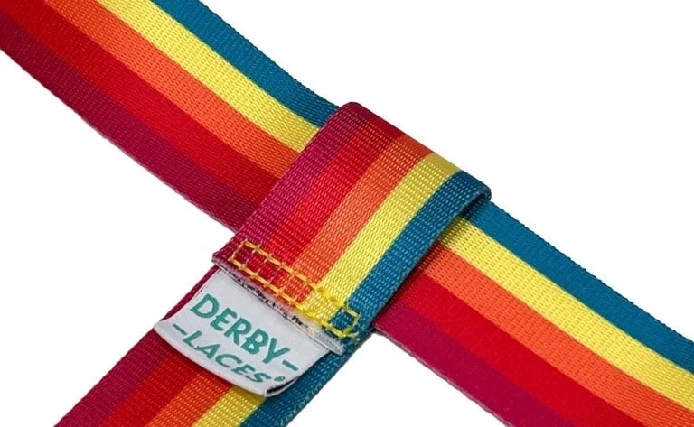 Derby Laces Skate Gear Leash 54 inch (137 cm) Rainforest Sunset Stripe