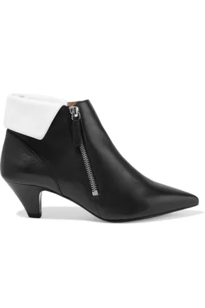   Equipment Chrissie two-tone leather ankle boots