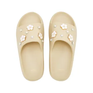 Haven Camellia Flat Sandals Beige