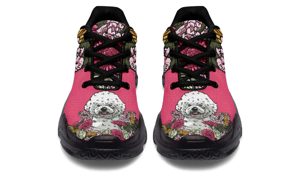 Illustrated Bichon Frise Chunky Sneakers