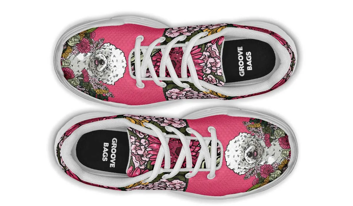 Illustrated Bichon Frise Chunky Sneakers