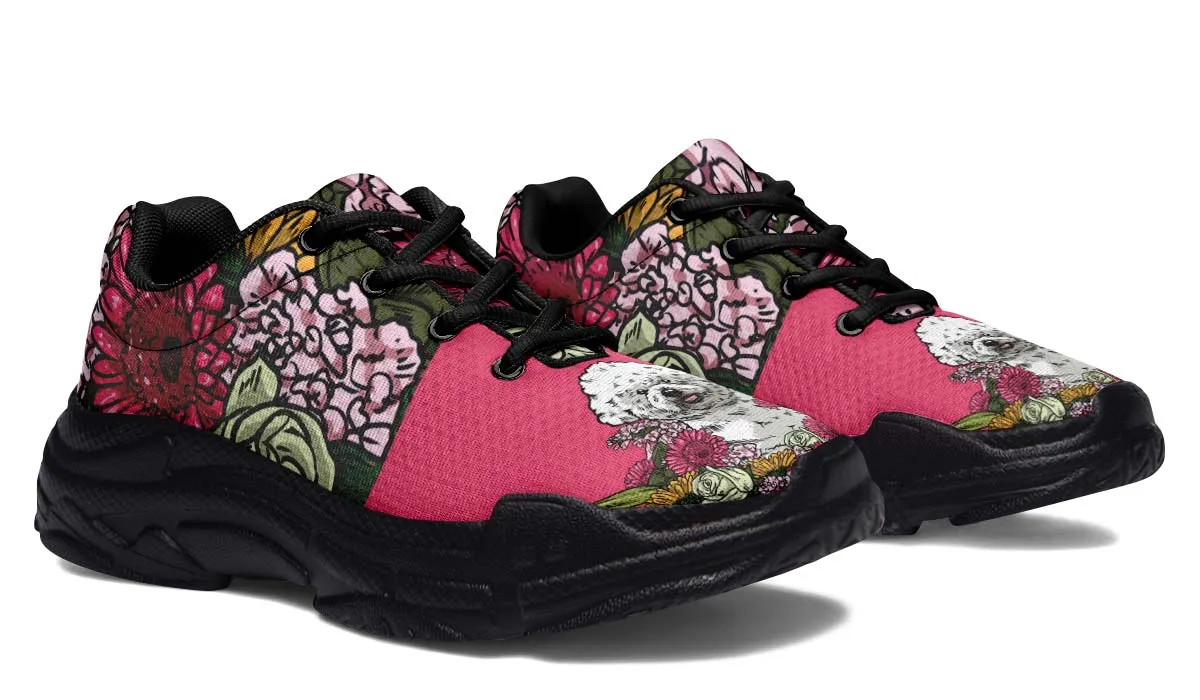 Illustrated Bichon Frise Chunky Sneakers