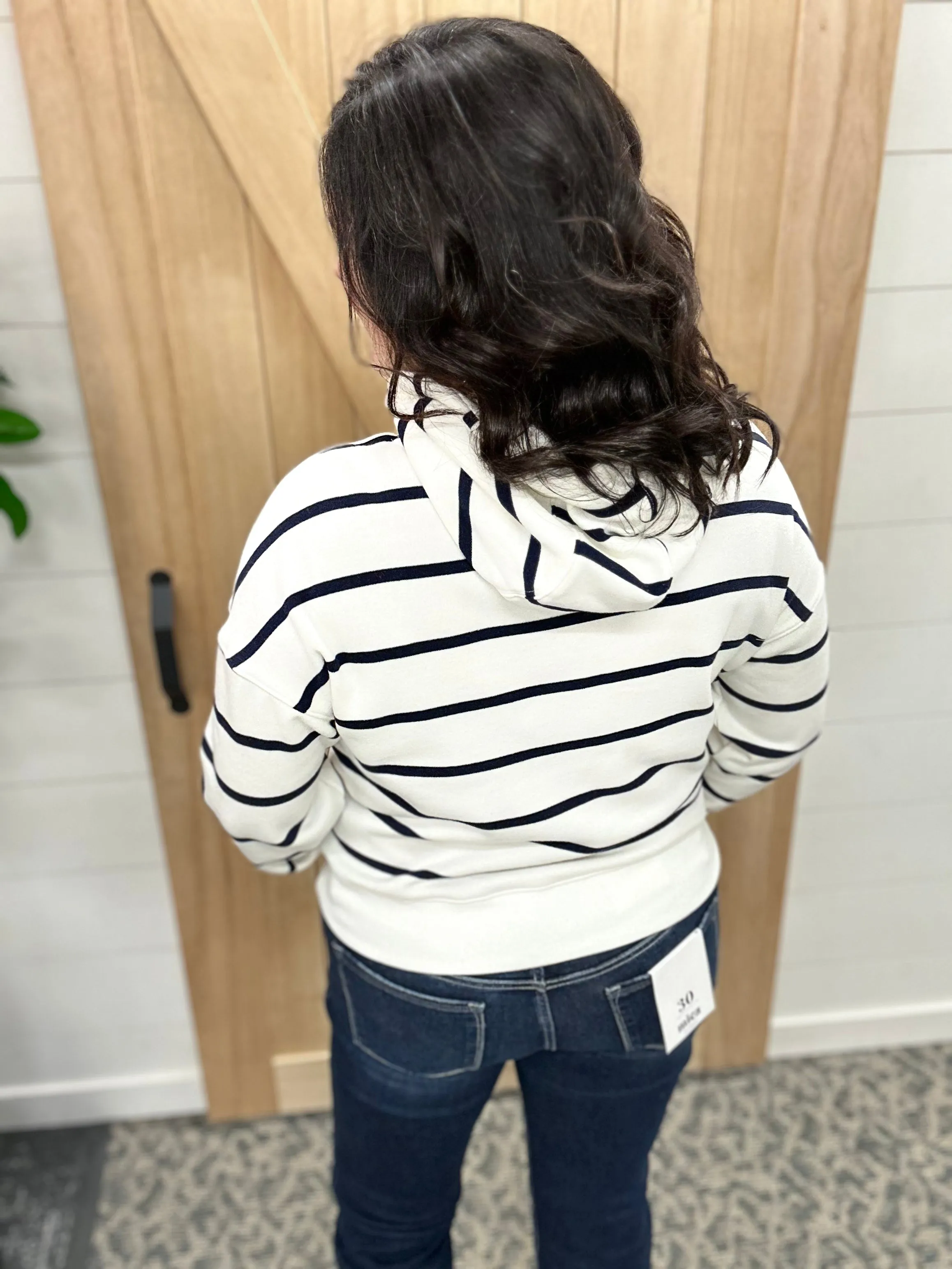 Ivory Navy Avalon Hoodie