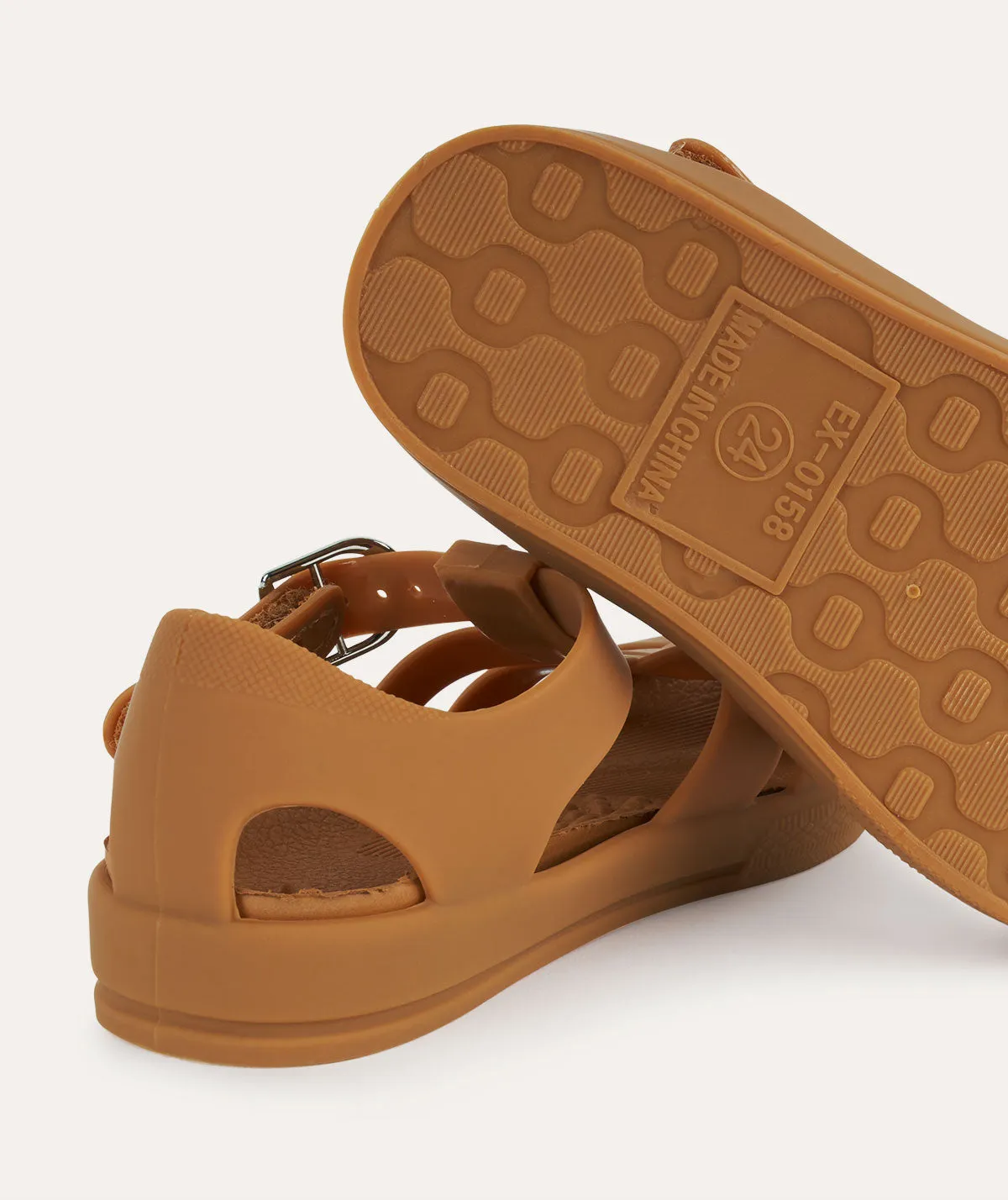 Jelly Sandal: Tan