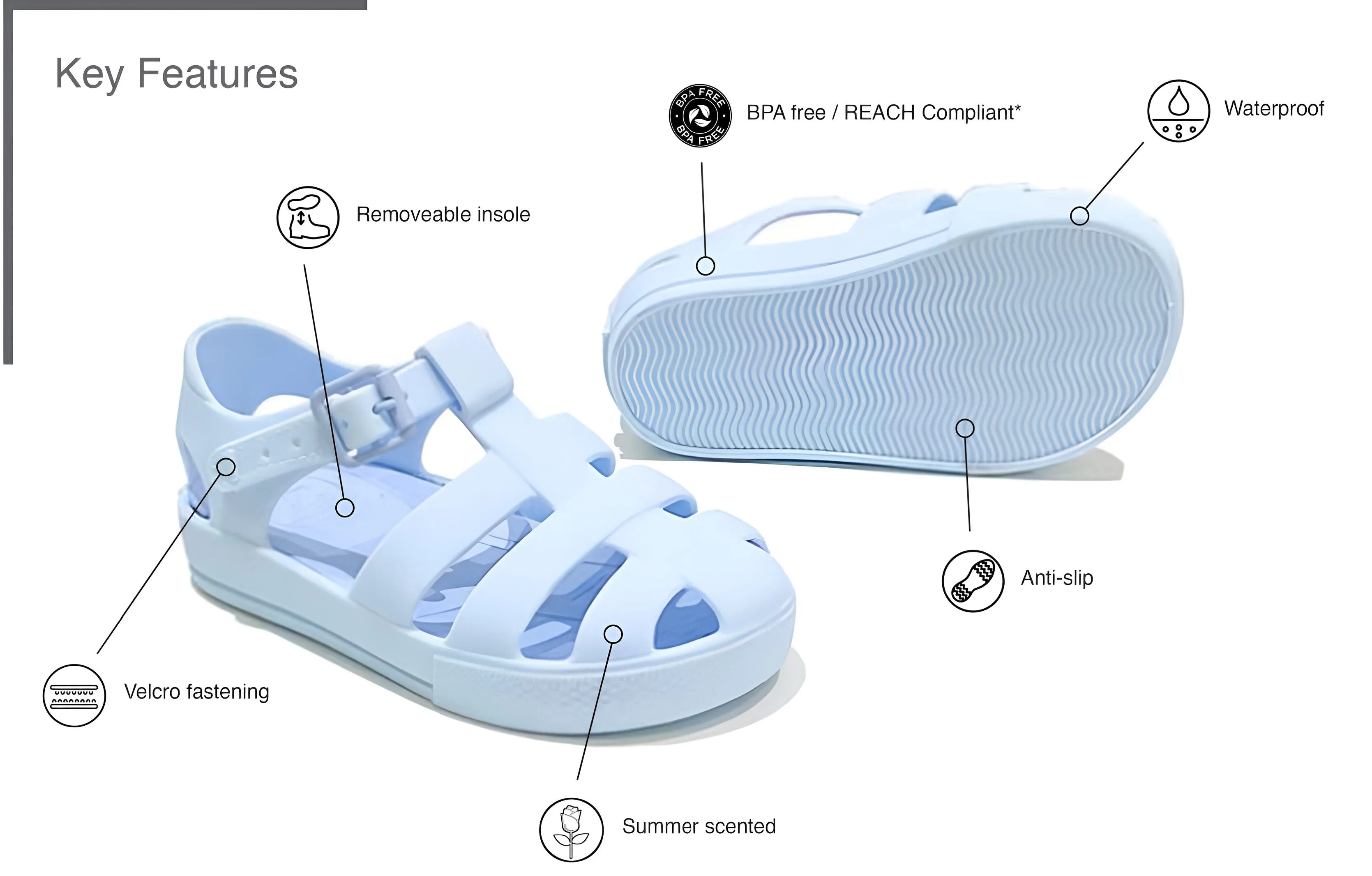 Marena Clear & Pink Jelly Sandals
