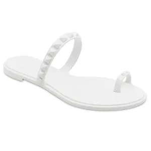 Maria Flat Sandal White
