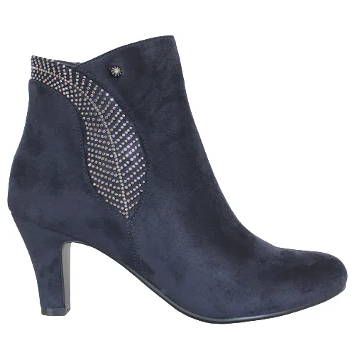 Redz Dressy Ankle Boots - D2659 - Navy