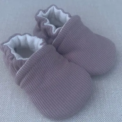 Ribbed Petal Organic Slippers