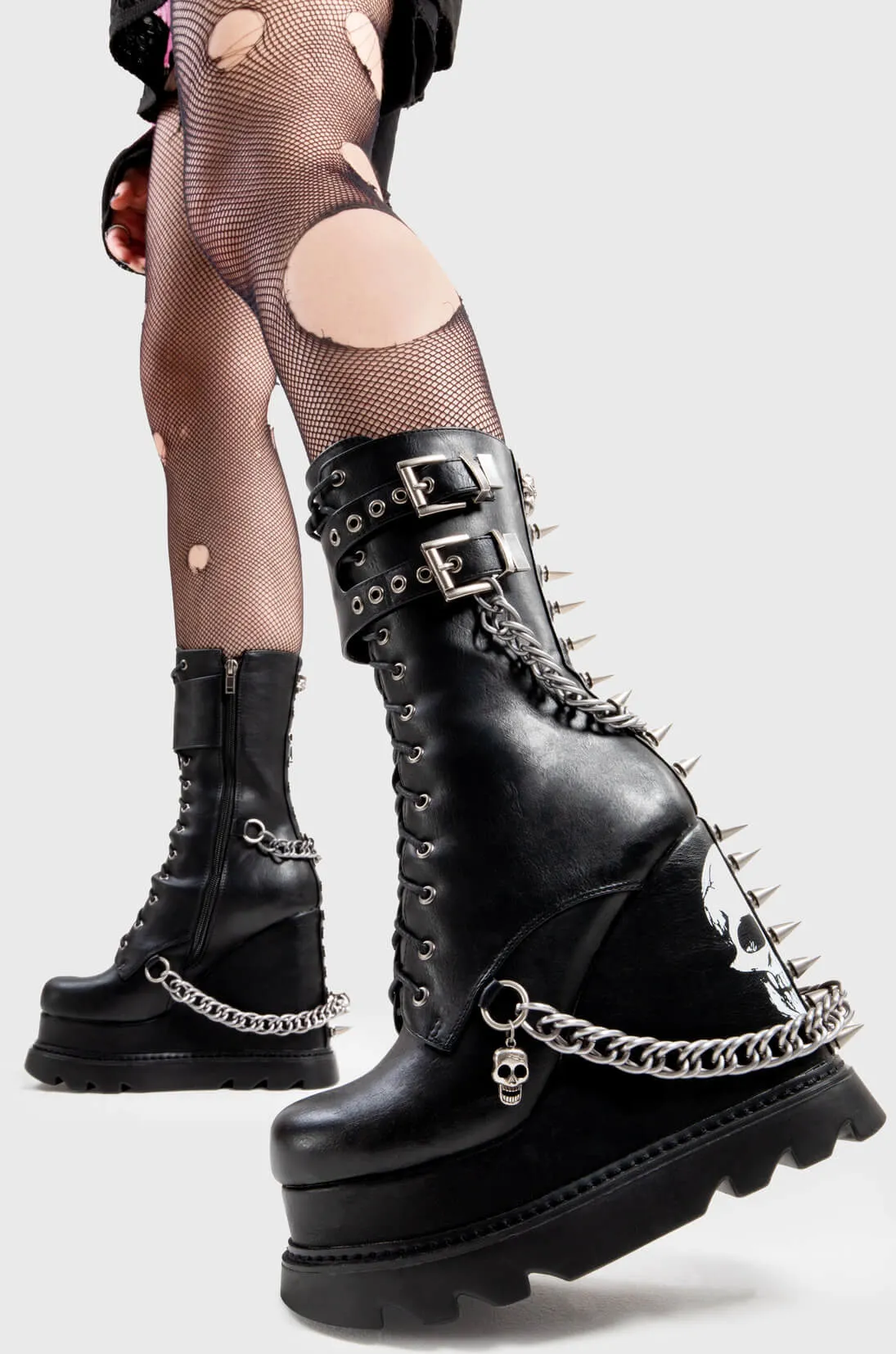 She's Dangerous Chunky Platform Ankle Boots