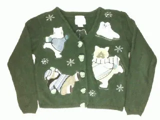 Skatin Cats- Small Christmas Sweater