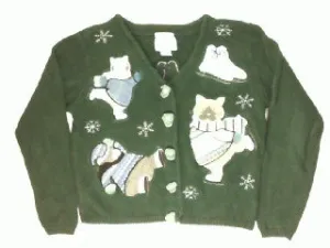 Skatin Cats- Small Christmas Sweater
