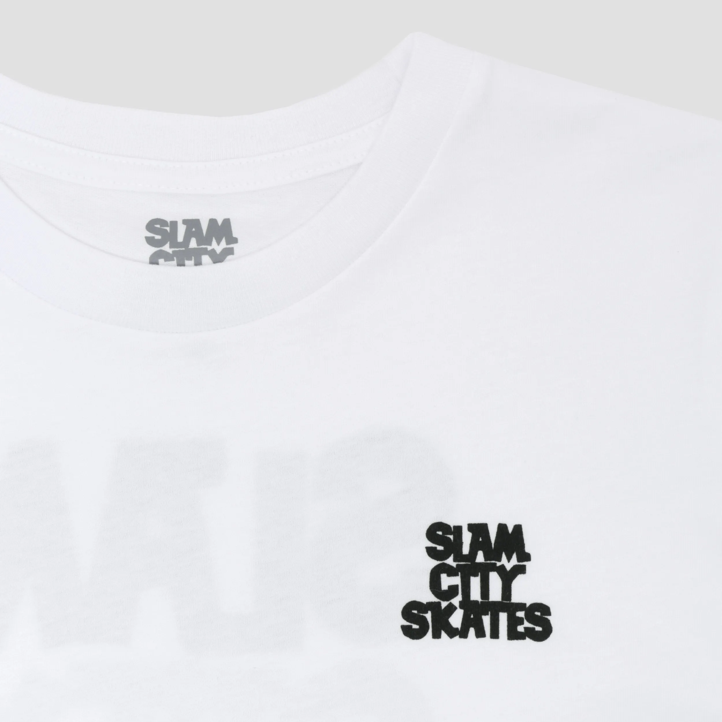 Slam City Classic Scale Logo Youth T-Shirt White