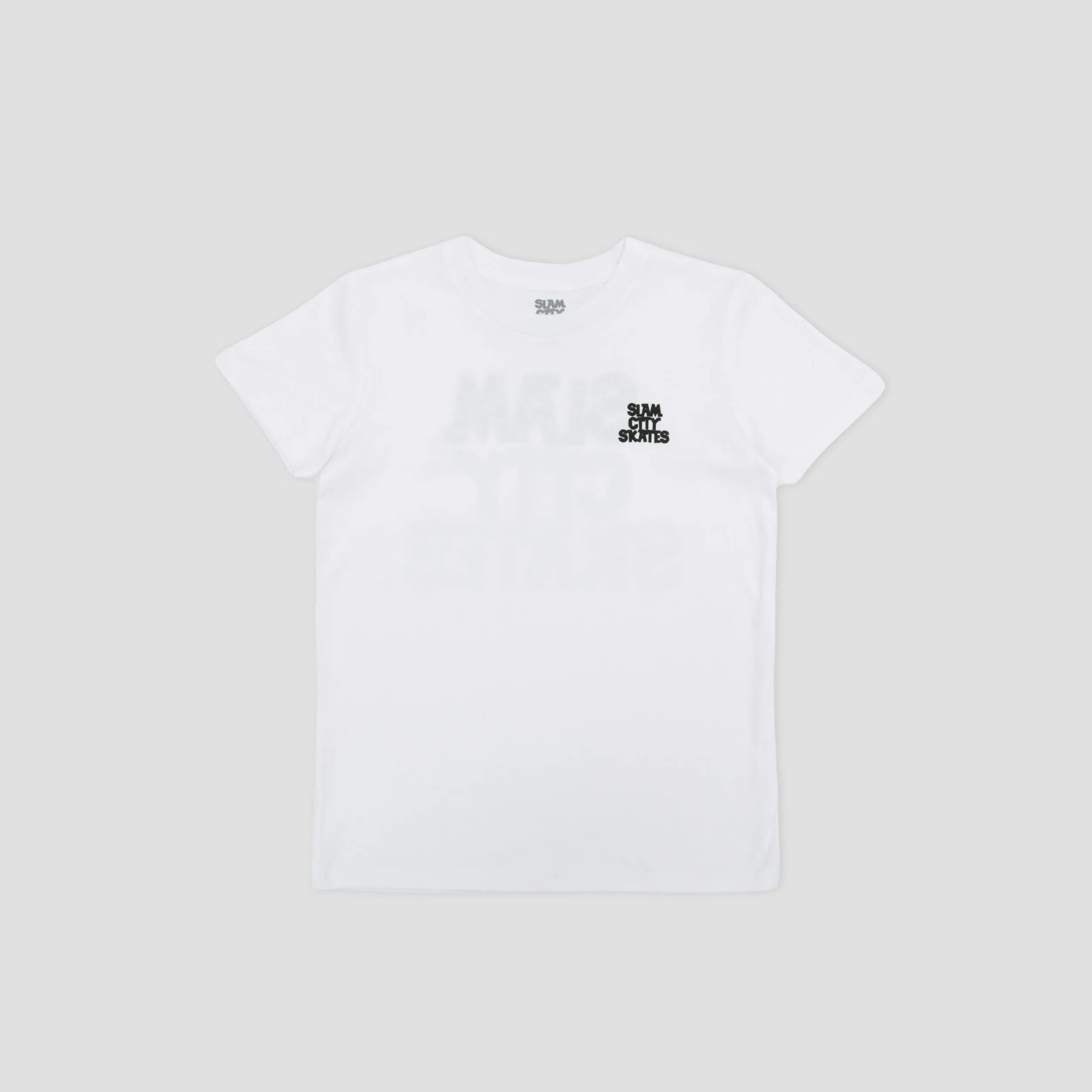 Slam City Classic Scale Logo Youth T-Shirt White