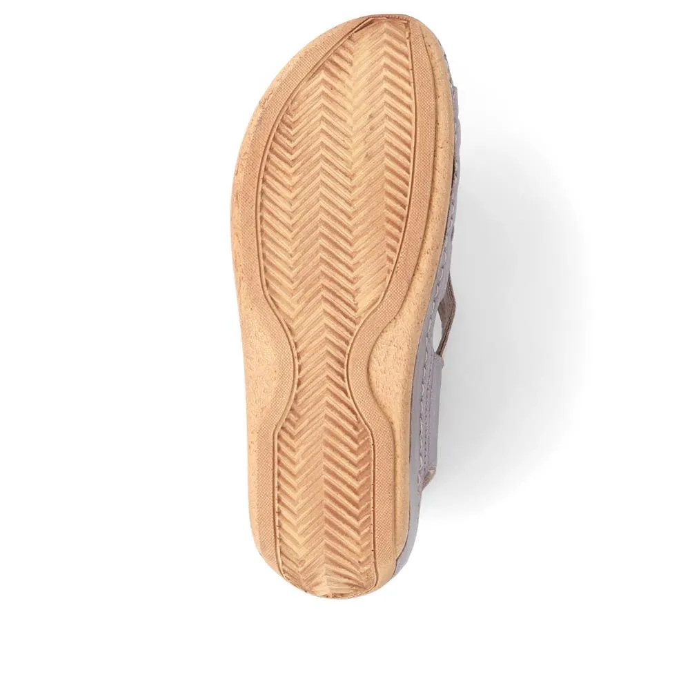 Soft Leather Slip-On Sandals  - KARY39009 / 325 512