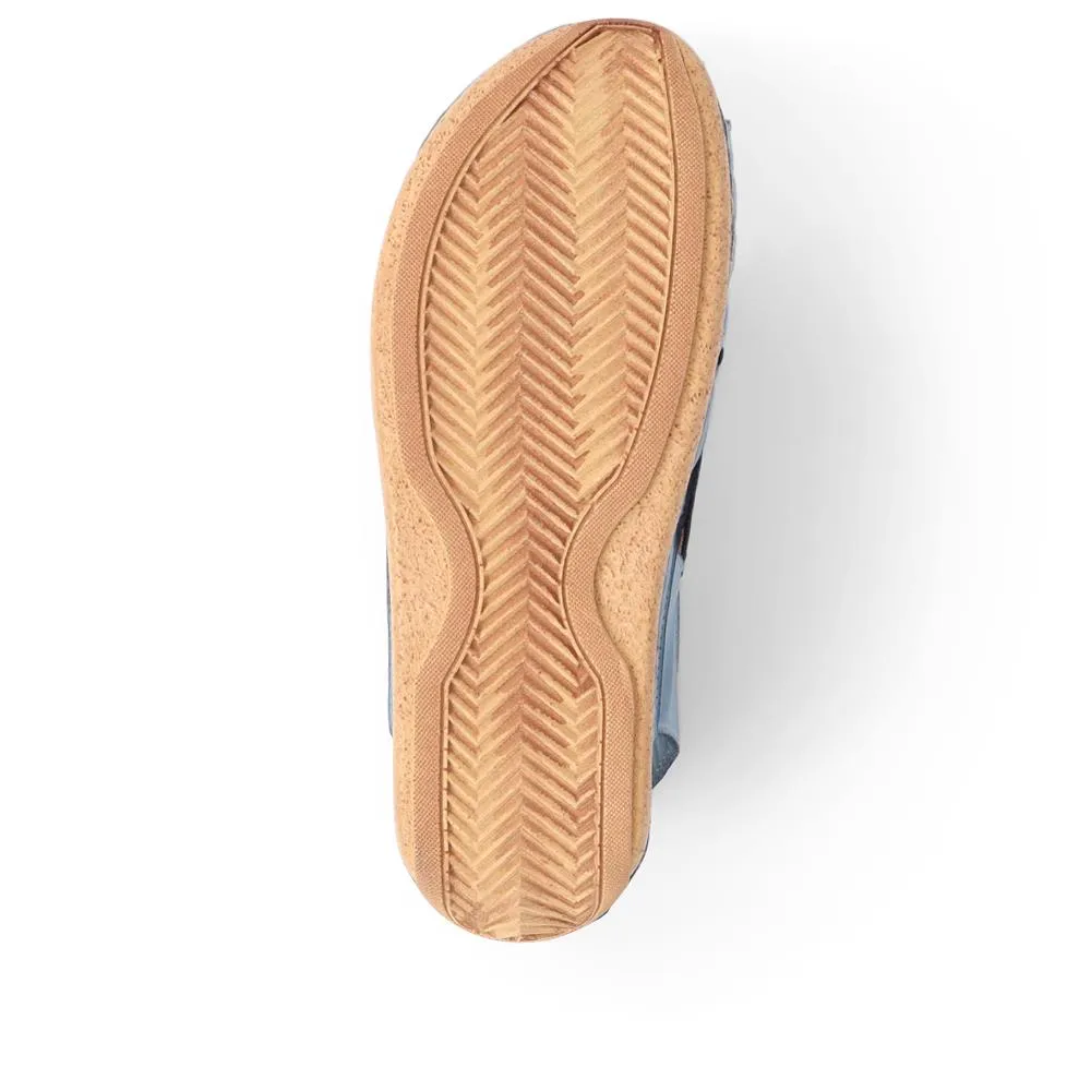 Soft Leather Slip-On Sandals  - KARY39009 / 325 512