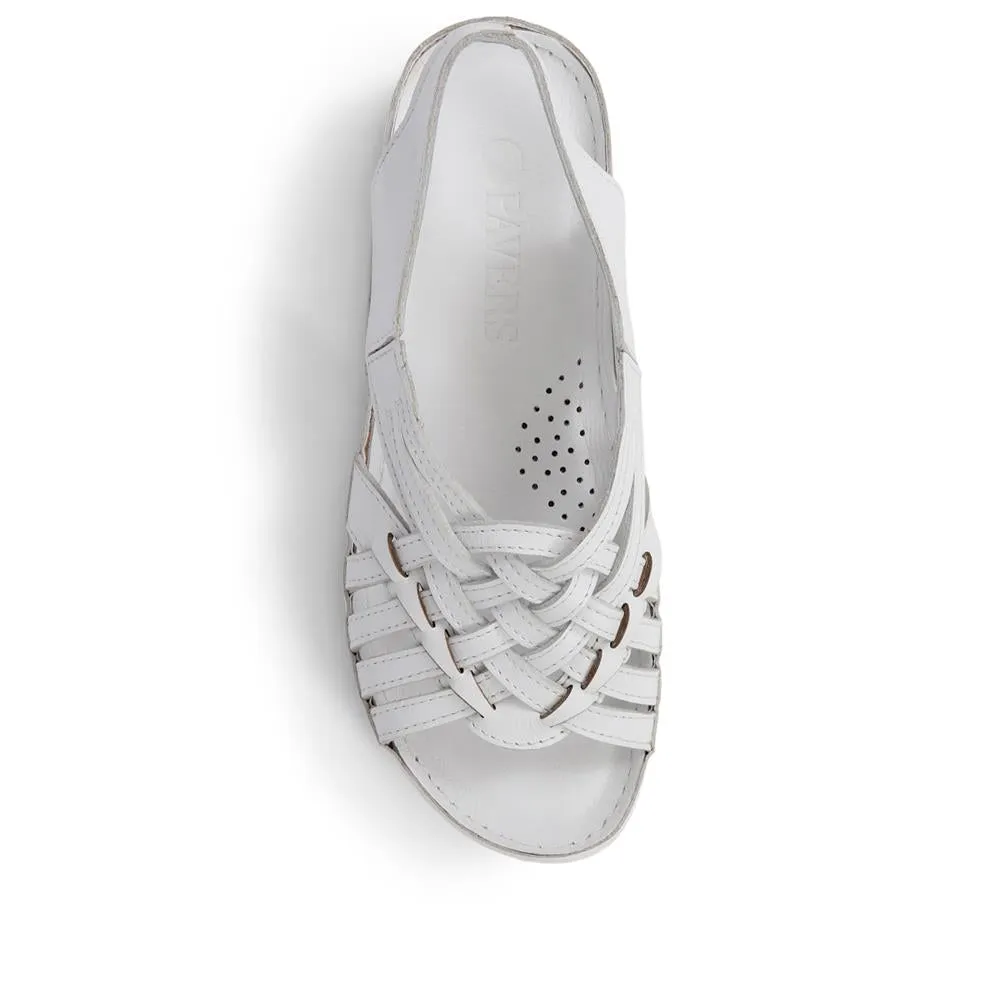 Soft Leather Slip-On Sandals  - KARY39009 / 325 512