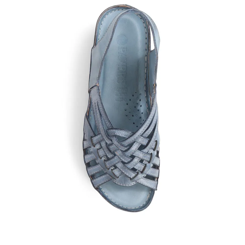 Soft Leather Slip-On Sandals  - KARY39009 / 325 512