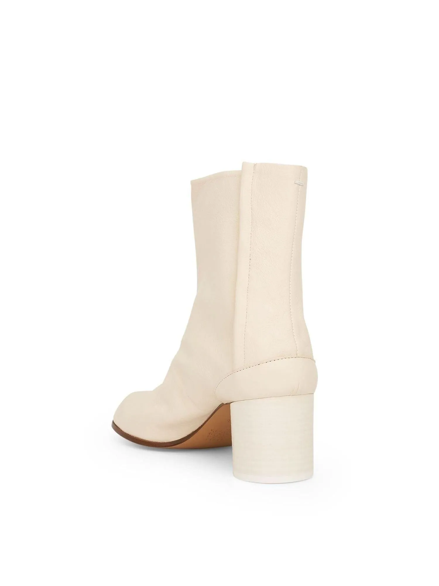 Tabi Ankle Boots 6cm Heel in White