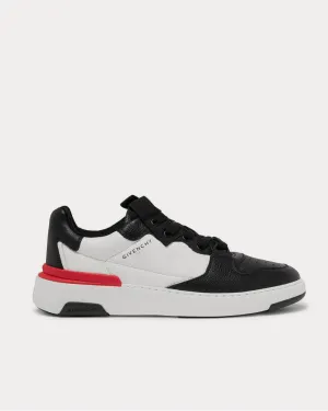 Wing Grosgrain-Trimmed Full-Grain Leather  White low top sneakers